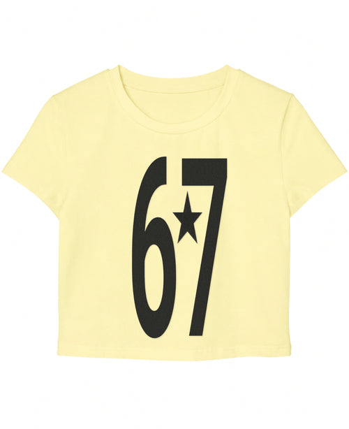 Butter Yellow Baby Tee Front Design