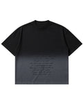 Black Ombré Wash Boxy Fit T-shirt Front Design