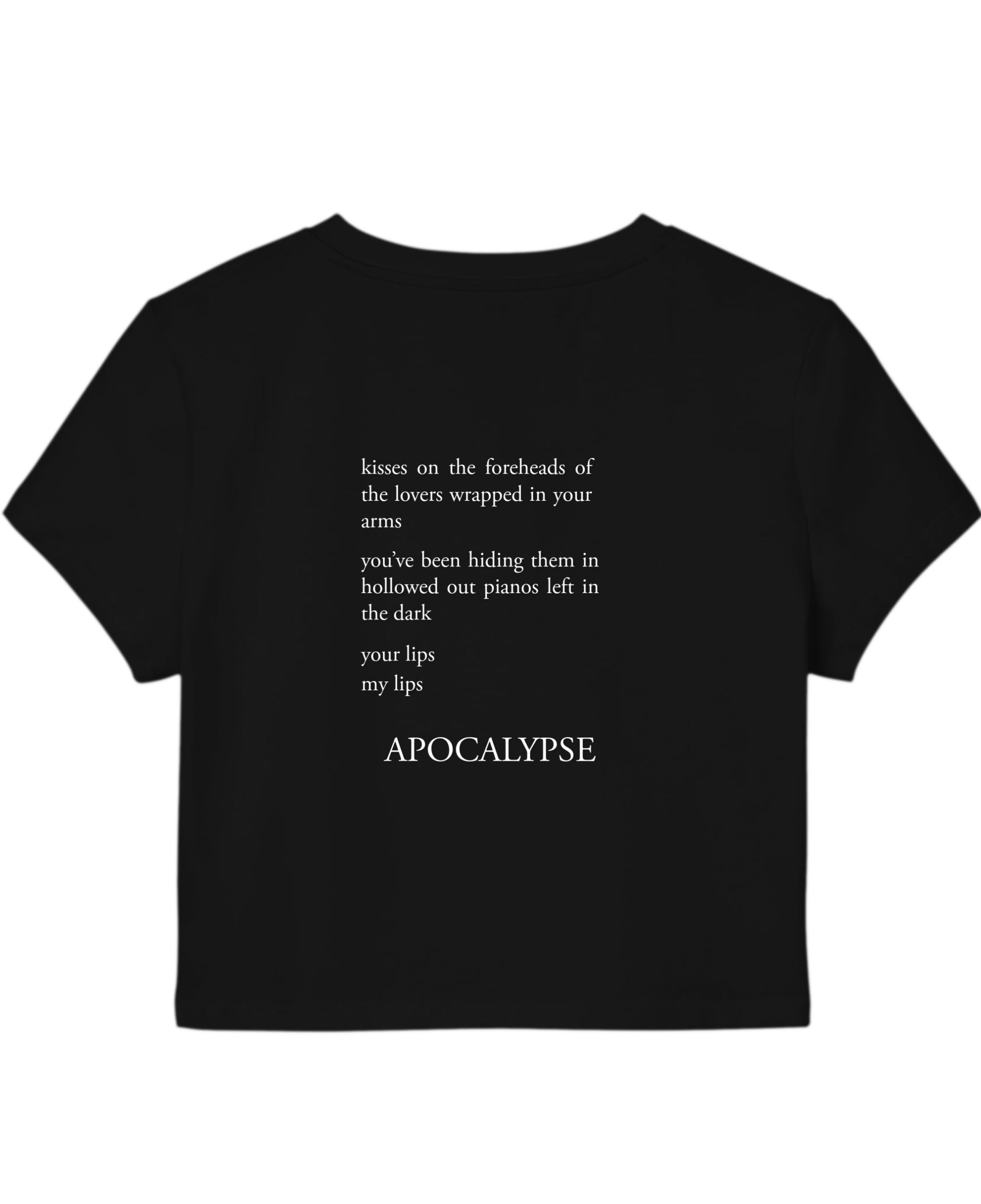 Black Baby Tee Back Design