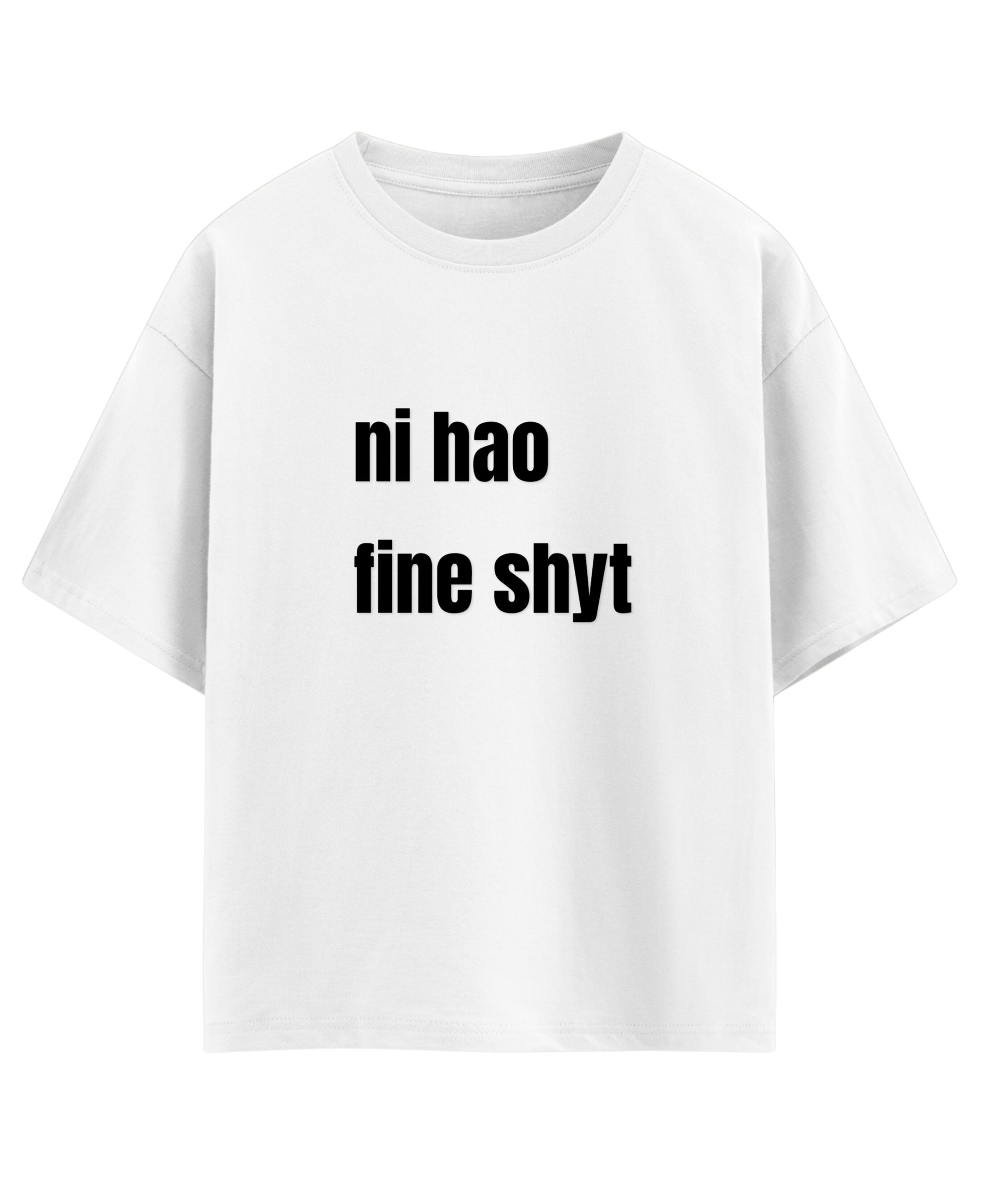 White Oversized T-shirt Front Design