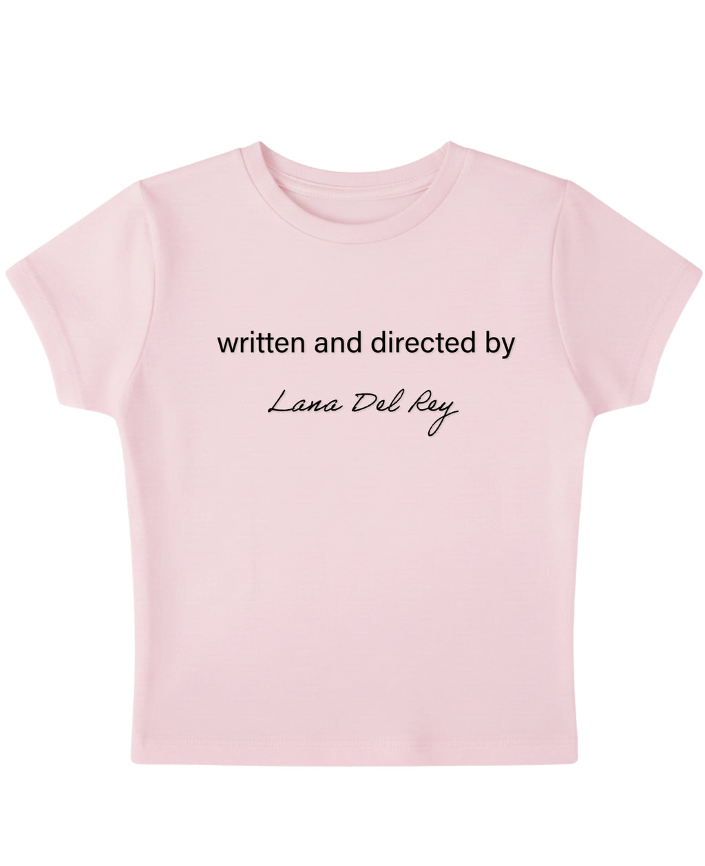 Baby Pink Baby Tee Front Design