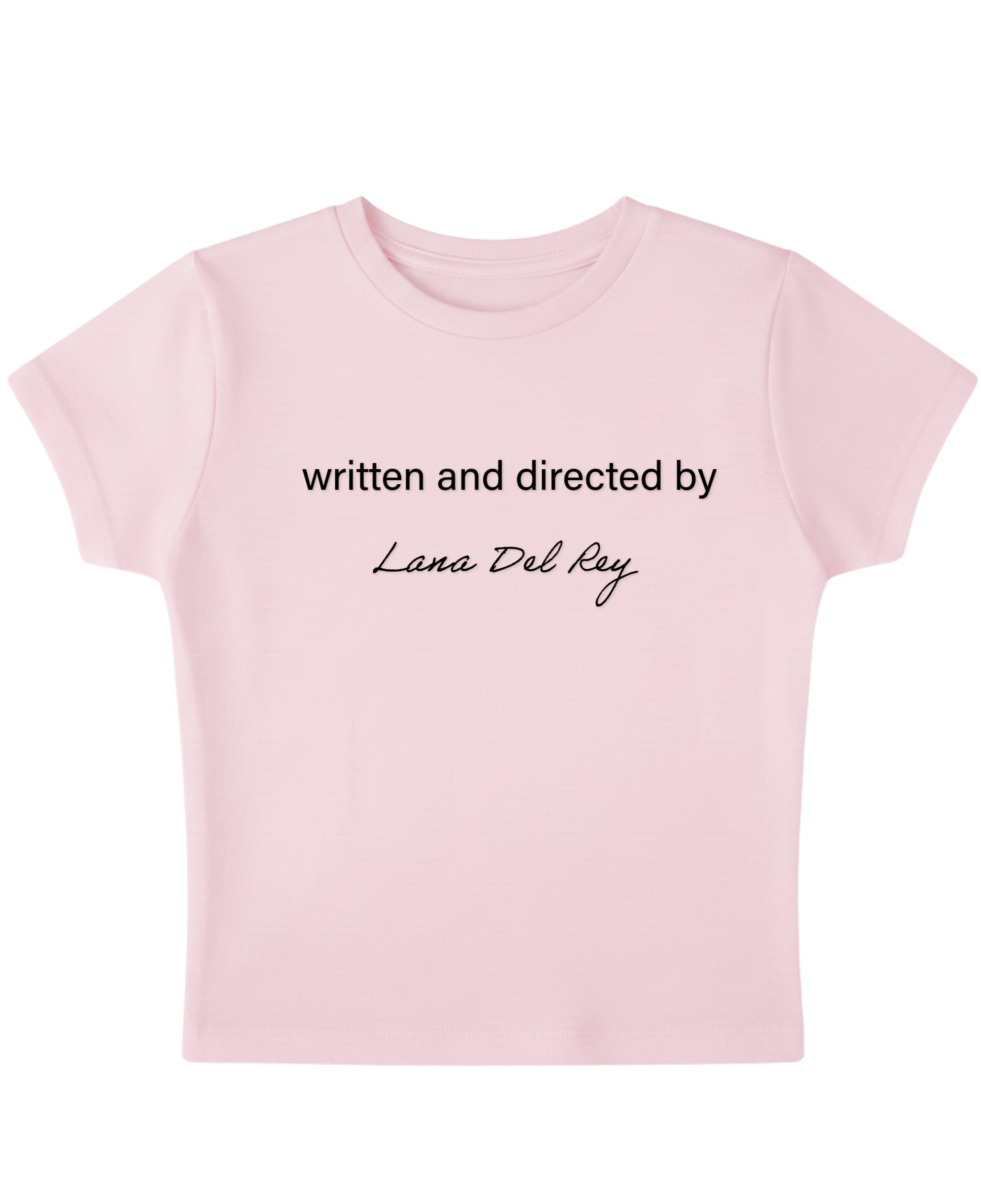 Baby Pink Baby Tee Front Design