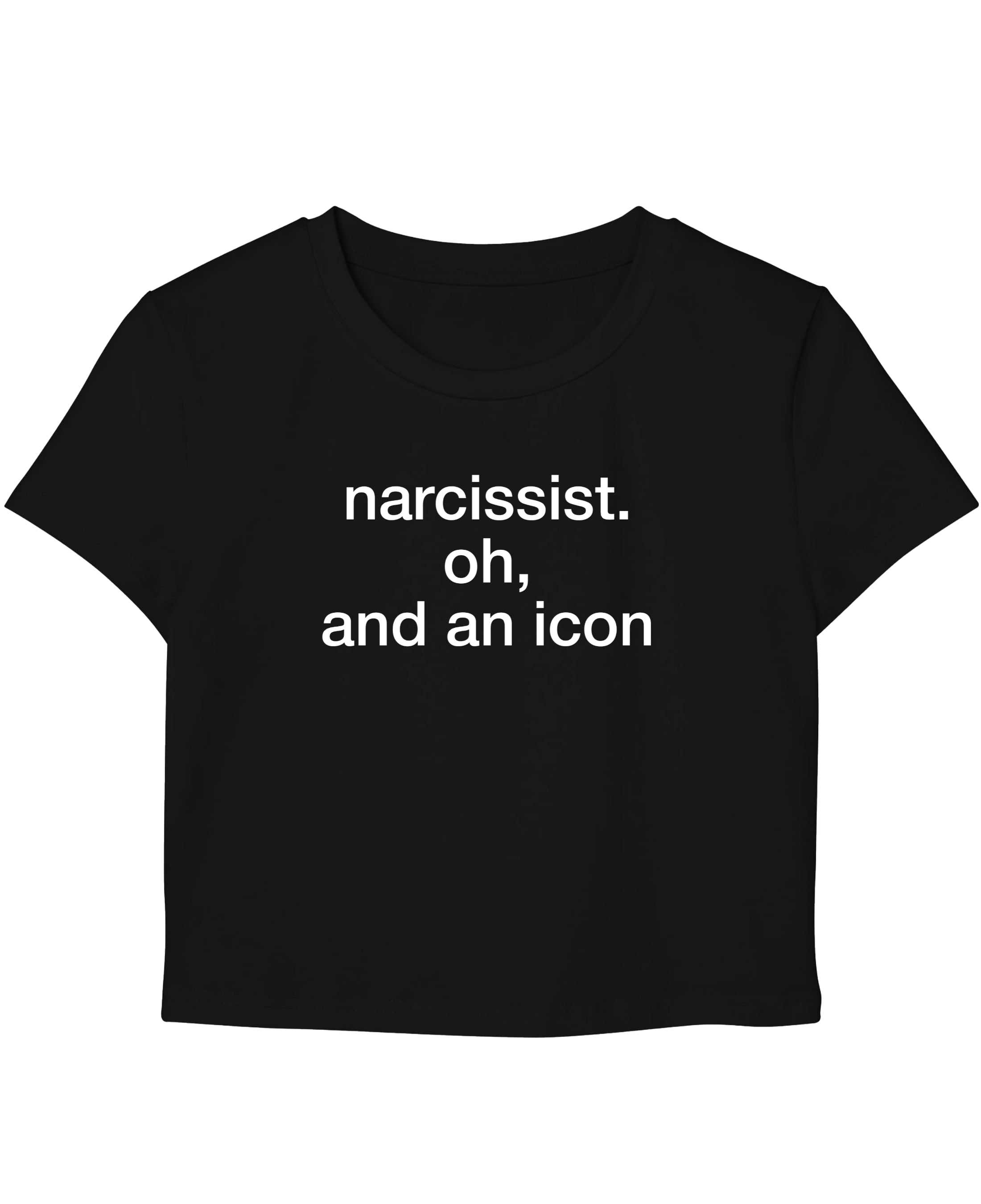 Black Baby Tee Front Design